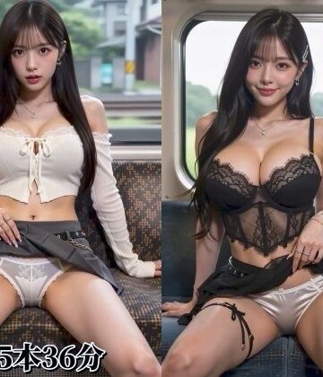 【エロ漫画raw】【動画】電車の対面に座った美女がパンツとオッパイを見せつけてくる動画集(d_819366)
