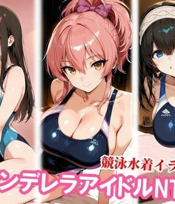 【エロ漫画raw】競泳水着のシンデレラアイドル3人、種付けおじさんに堕ちる(d_826456)